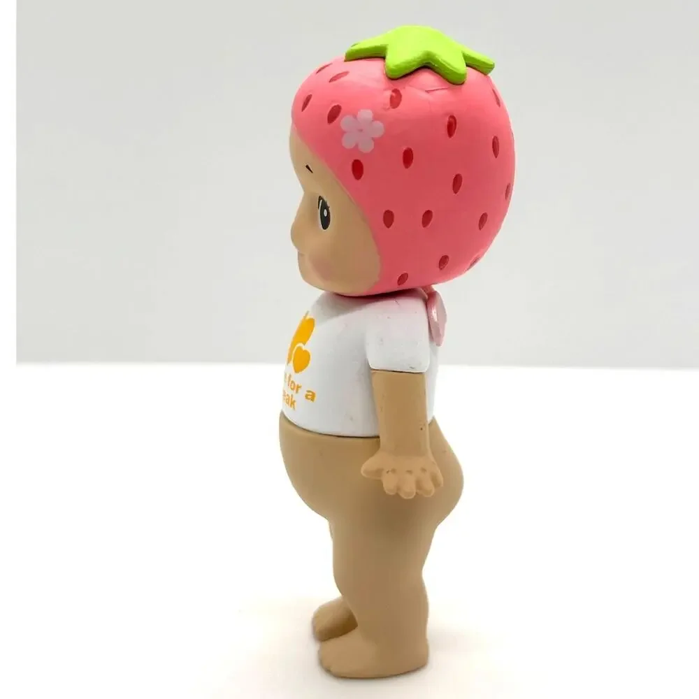 New Unbranded Kewpie/Angel Collectible Mini Figure, Strawberry Break, Open Box